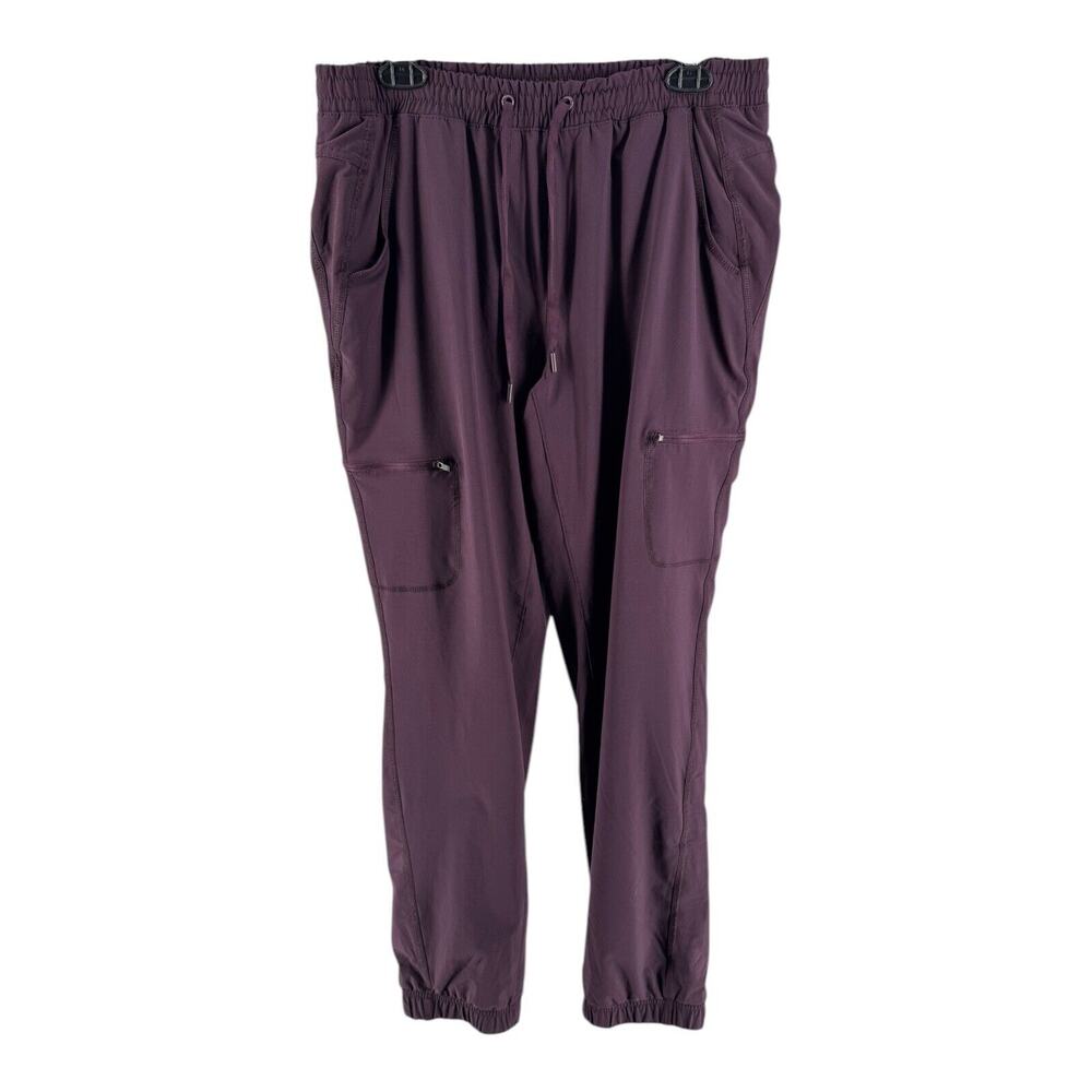 Eddie Bauer Women's Purple Polar Fleece-Lined Pull-On Jogger Pants Size 10